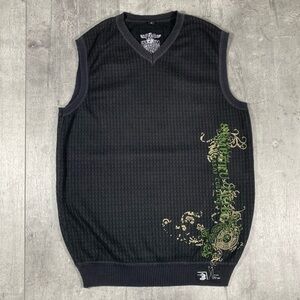 Y2k/Grunge Preppy Graphic Sweater Vest